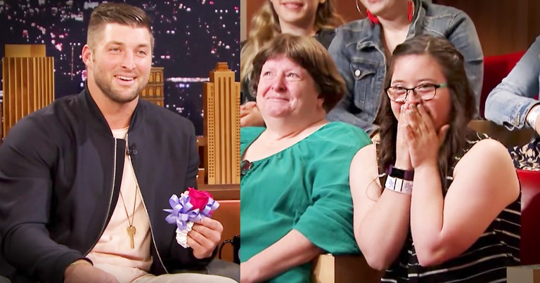 Tim Tebow Invites Tonight Show Audience Member On Stage for Special Dance