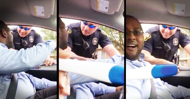 Cop Pulls Over Man for Baby Announcement
