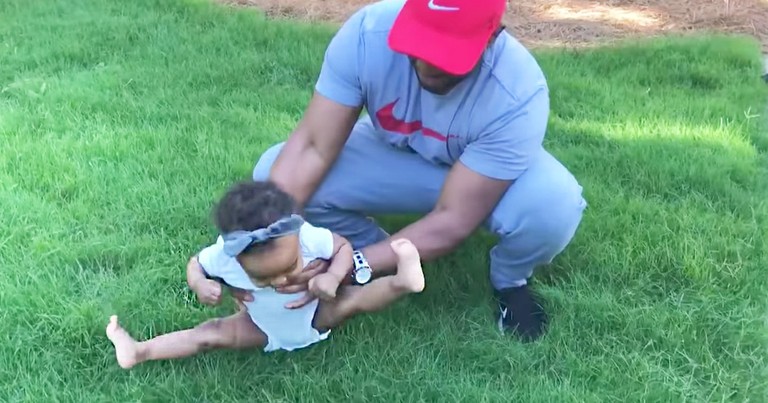Hilarious Baby Has No Interest In Playing In The Grass