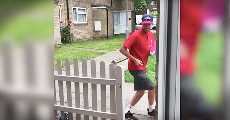 Dancing Postman Brings Cheer As He Delivers The Mail