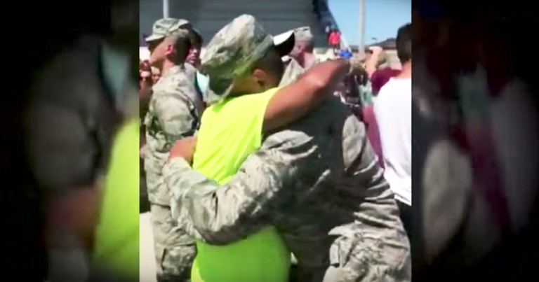 Wheelchair Bound Veteran Stands For His Son's Military Graduation