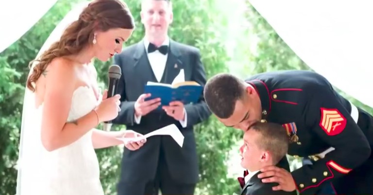 Adorable 4-Year-Old Cries As Bride Reads Him Special Vows
