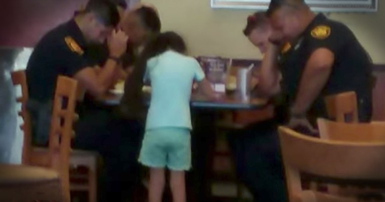 8-Year-Old Girl Asks To Pray With Police Officers