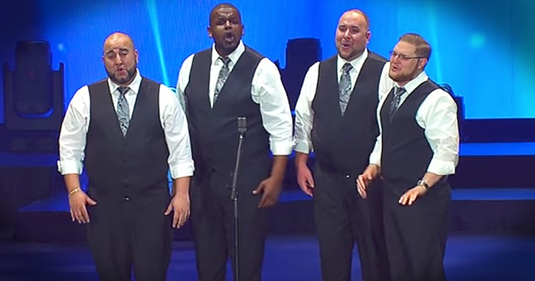 Barbershop Quartet Performs 'Dance With My Father' 