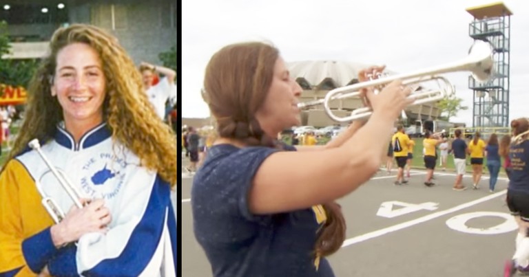 52-Year-Old Woman Still Proudly Marches In College Band
