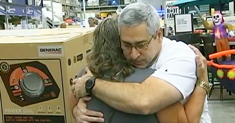 Kind Stranger Gives Last Generator In Store To Tearful Woman Before Storm