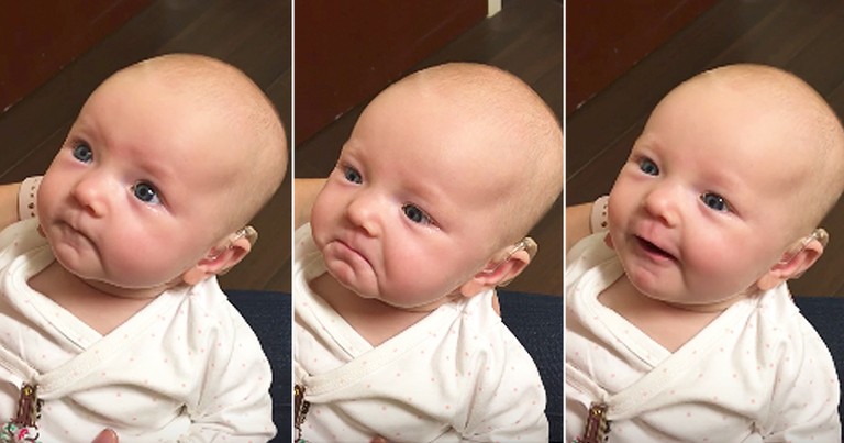 Baby's Precious Reaction To Hearing Mom's Voice For The First Time