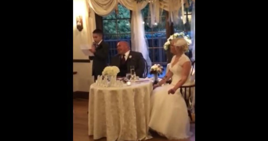 10-Year-Old Delivers Funny Best Man Speech At Dad's Wedding