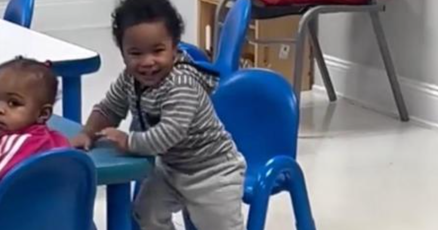 Sweet Boy Exudes Pure Joy When His Dad Shows for Pick up from Daycare & It Melts Hearts