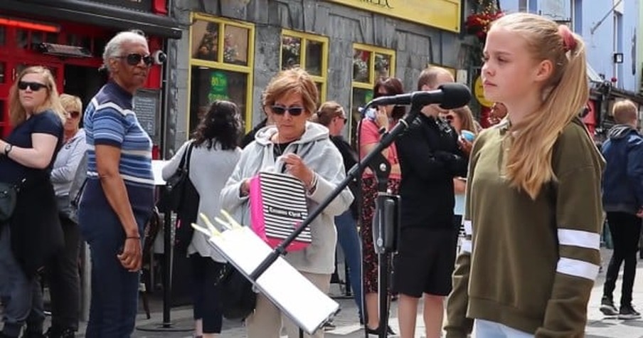 12-Year-Old Belts Out The Lyrics To 'You Are The Reason' In A Street Performance Gone Viral