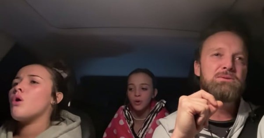 Dad's Tears Flow As His 2 Daughters Sing A Beautiful Tribute For The Grandfather They Lost