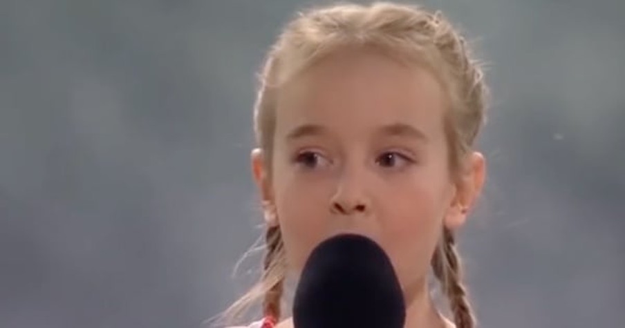 From Bomb Shelter To Big Stage, 7-Year-Old Who Went Viral Now Sings Ukrainian National Anthem