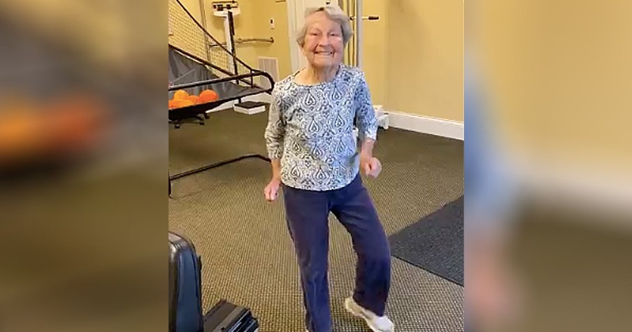 Elvis Presley's 'Jailhouse Rock' Has This Grandma Doing The Jitterbug And Her Joy Is Contagious