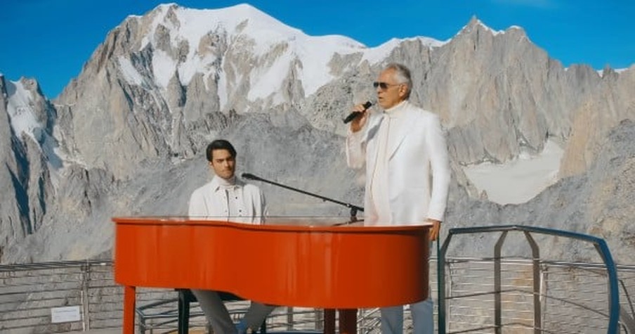 Matteo and Andrea Bocelli Perform a Chilling Duet of 'The Lord's Prayer'