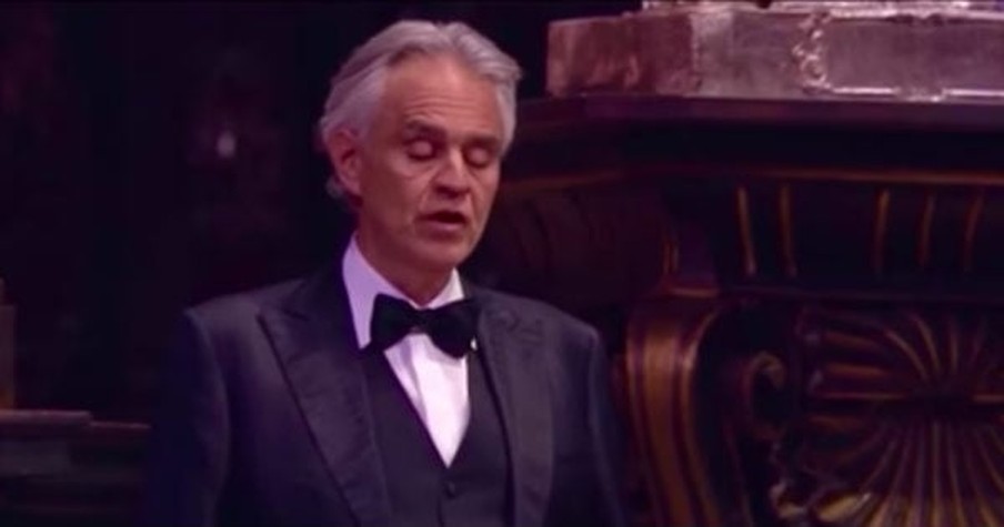 An Empty Cathedral Comes Alive As The Stunning Setting For Andrea Bocelli Singing 'Ave Maria'