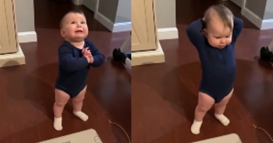 Baby Talking To Dad In Gibberish Is So Animated, And It's The Cutest Thing Ever