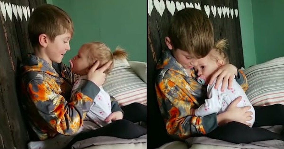 Big Brother Sings 'Count On Me' To His Baby Sister And It's The Most Precious Thing Ever