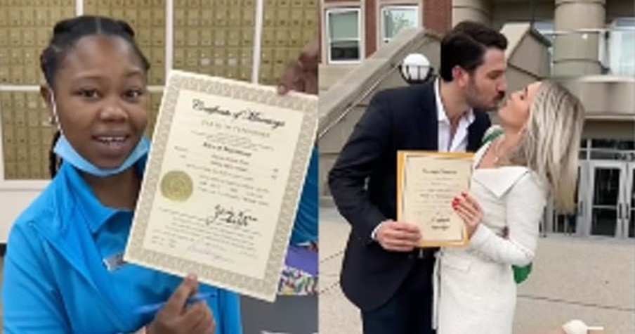 Bride And Groom Had A Clever Solution When They Realized The Were In Need Of A Notary