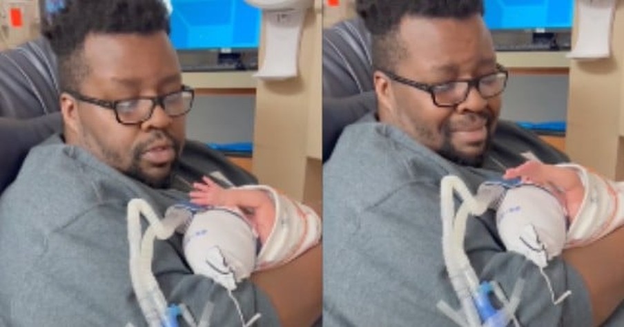 Beautiful Moment Miracle Baby Raises Hand in Worship As Dad Sings 'Hallelujah' to the Newborn