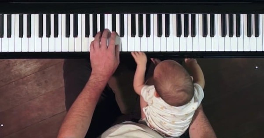 Montage Shows Dad And Daughter At The Piano Over The Years And It's So Touching