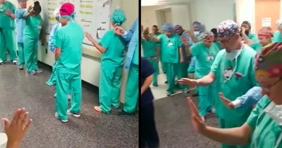 Doctors And Nurses Prayer Before Work Shift Begins Is Such A Powerful Moment