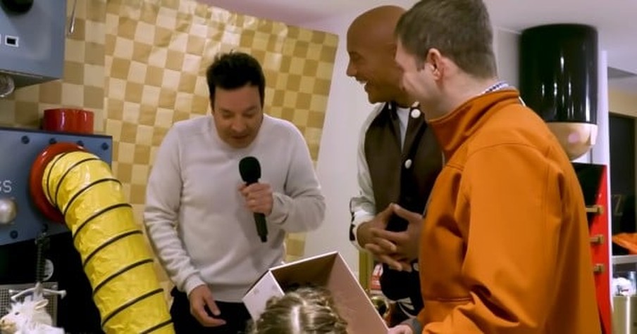 Shoppers Get a Special Christmas Surprise from Dwayne Johnson and Jimmy Fallon