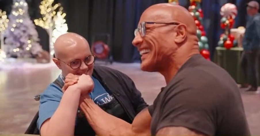 The Rock Shows Up at Make-a-Wish to Surprise Kids and Grant Their Wishes