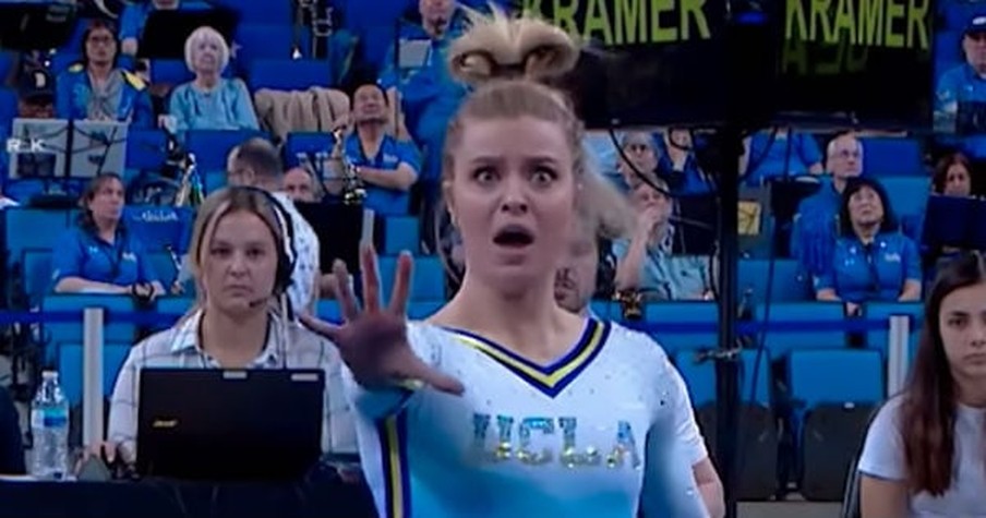 Gracie Kramer Plays The Villian In This Amazing Gymnastics Floor Routine And It Earned Her A 10