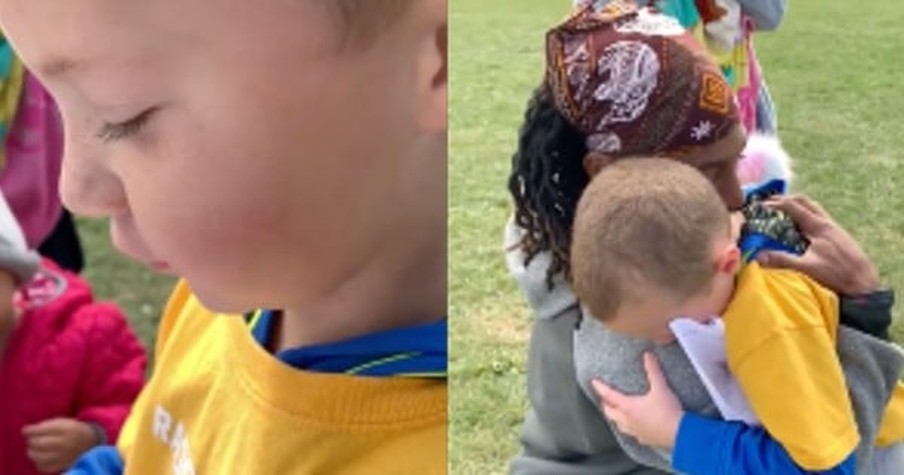 Little Boy Reads The Letter He Wrote To His Football Coach And Can't Hold Back The Tears