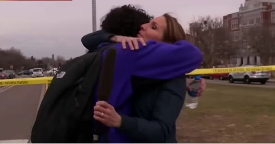 News Reporter Called to Report on Incident at Her Son's School And Their Reunion Is Caught On Air