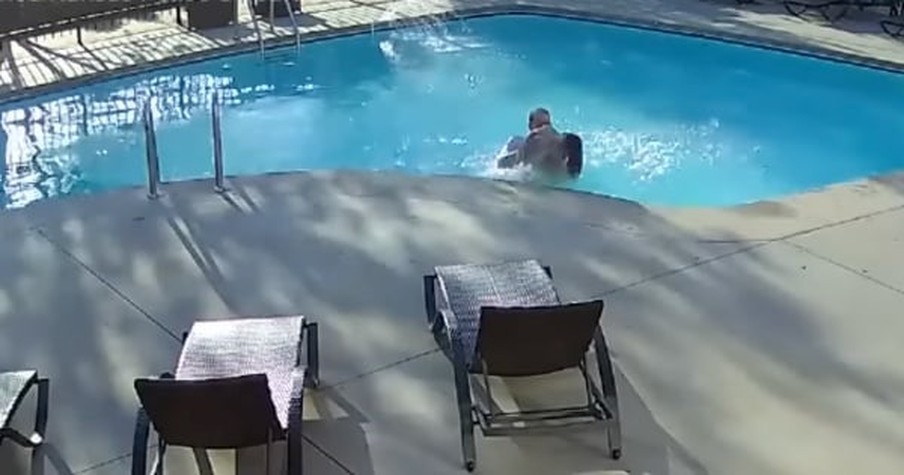 Little Boy With Autism Found Just In Time In Pool By Heroic Neighbor And Cameras Caught It All