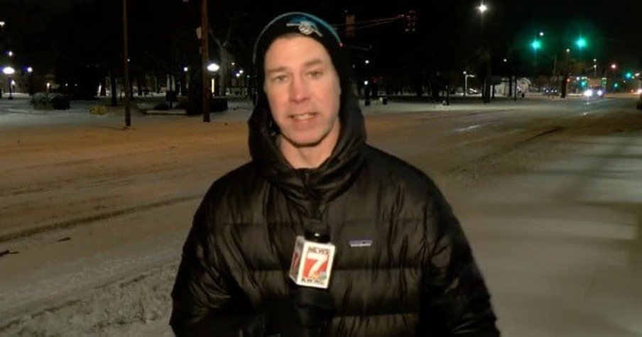 They Asked Sports Reporter Mark Woodley to Cover Weather in a Blizzard with Hilarious Results