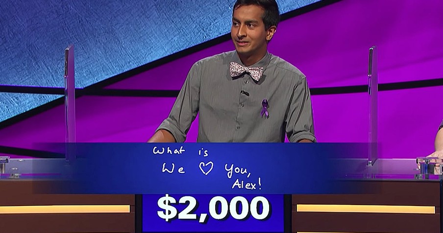 Touching Moment On Final Jeopardy Has Alex Trebek Tearing Up