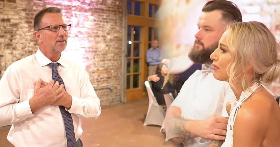 Dad Signs 'I Loved Her First' For Wedding Surprise And Bride Cries