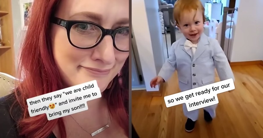 Mom Going On A Job Interview Doesn't Have Child Care So Employer Invites Her Toddler Along