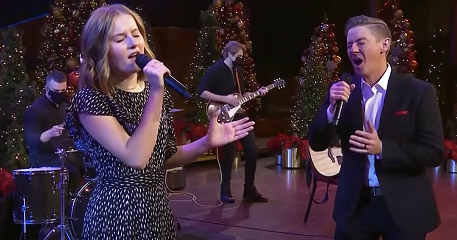 Rejoice In The Christmas Spirit With Daddy-Daughter Duet Of 'Come All Ye Faithful'