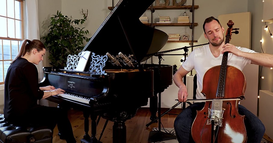 Married Couple Teams Up For A 'Sound Of Silence' Duet On Piano &Cello That's Stunning