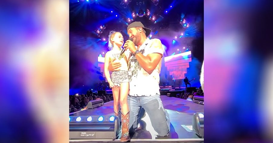 Luke Bryan Brings A Fan On Stage And This 7-Year-Old Cutie Gave Him A Run For His Money