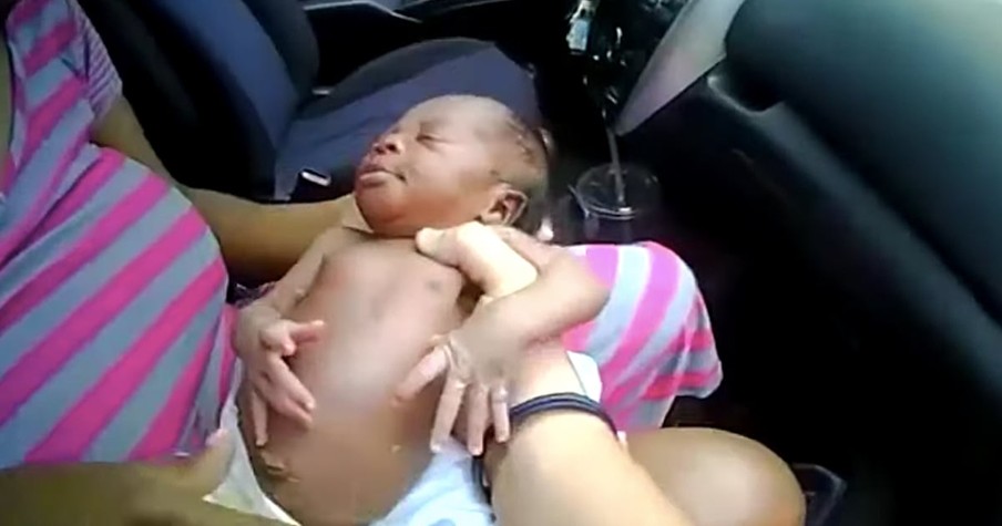 Police Officer Saves Baby Who Stopped Breathing After Pulling Mom Over For Speeding