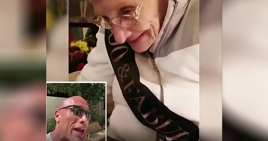 The Rock Surprises 100-Year-Old Fan By Singing Her Happy Birthday