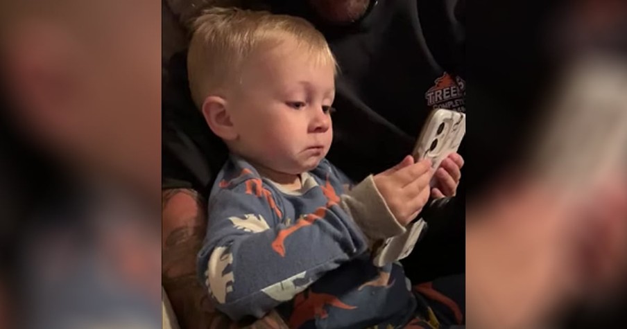 Parents Show Son Photos From Their Wedding And The Little Boy's Reaction Is Beyond Precious