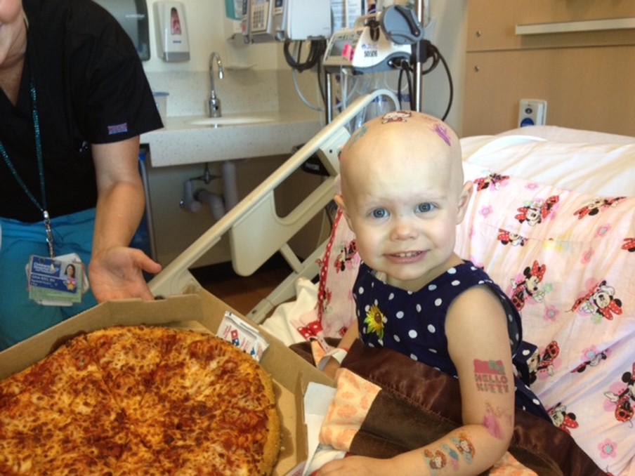 A Toddler Who Is Fighting Cancer Asked for Pizza And Got a Miracle