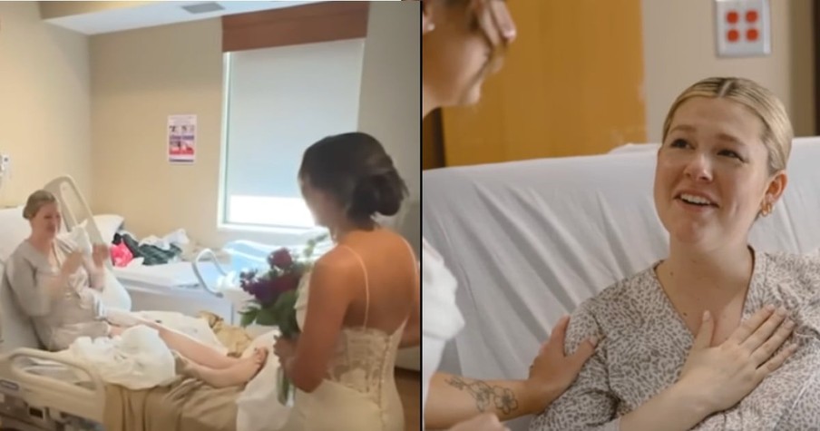 Her Best Friend Missed Her Wedding, So the Bride Surprised Her in the Hospital