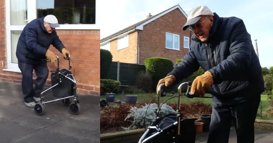 100-Year-Old Veteran Began Walking, Rain or Shine, to Raise Money & Look How Far He's Gone