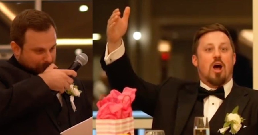 Groom's Jaw Drops As Best Man Speech from Brother Brings Forth a Shocking Confession