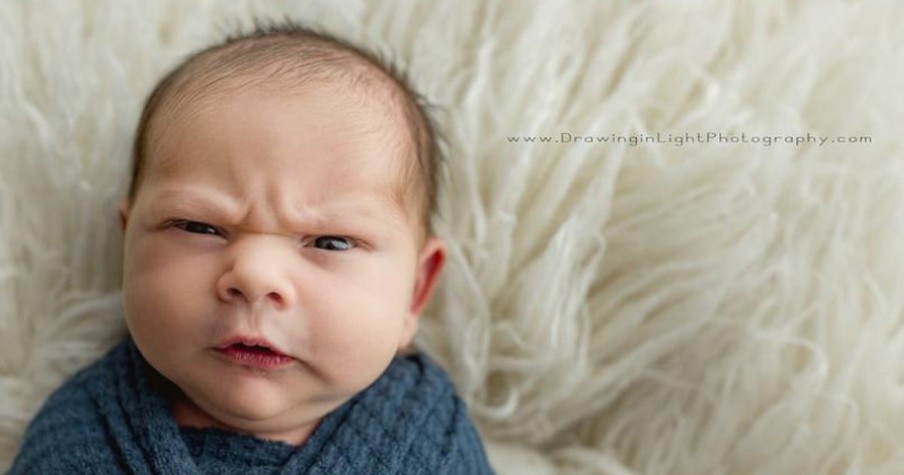 Adorably Grumpy Infant Takes the Internet by Storm and Is Sure to Bring a Smile