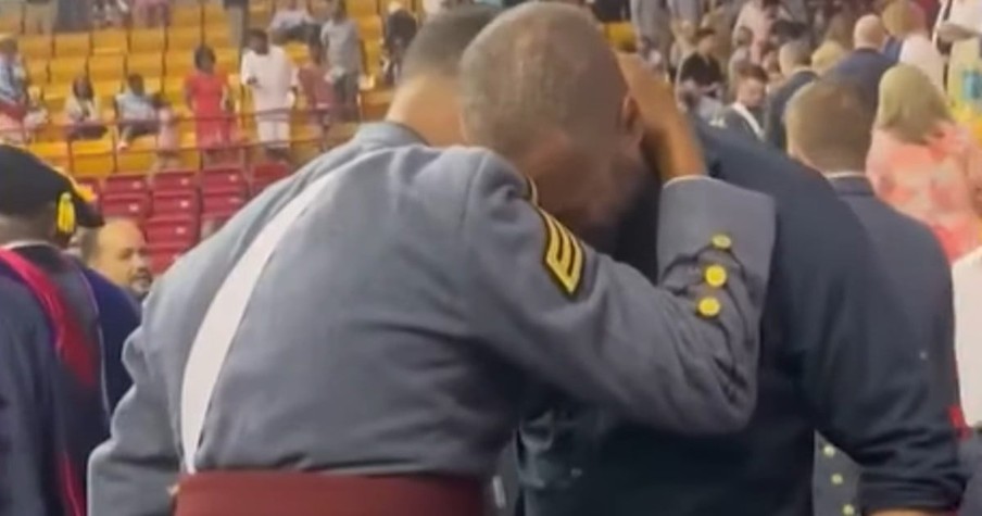 Dad Can't Help but Cry at Son's Military Academy Graduation and It's Such an Emotional Moment