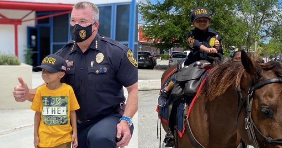 North Miami Police Department Has Special Birthday Gift For 5-Year-Old Fighting For His Life