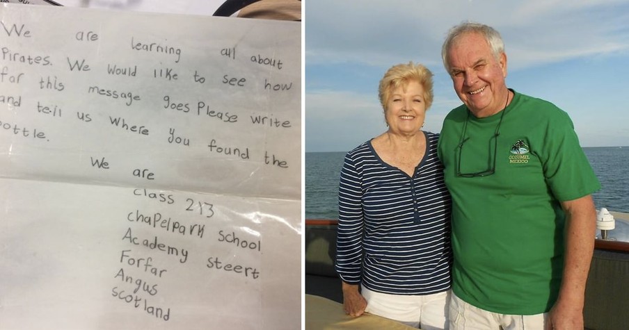 30 Years and 4000 Miles Later, Message In A Bottle Found By Couple