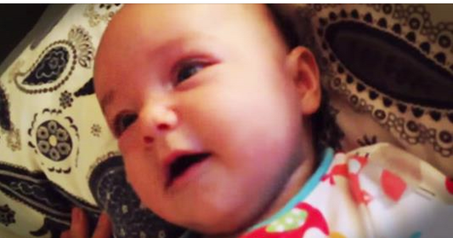 4 Month Old Baby Sings Amazing Grace With Her Daddy